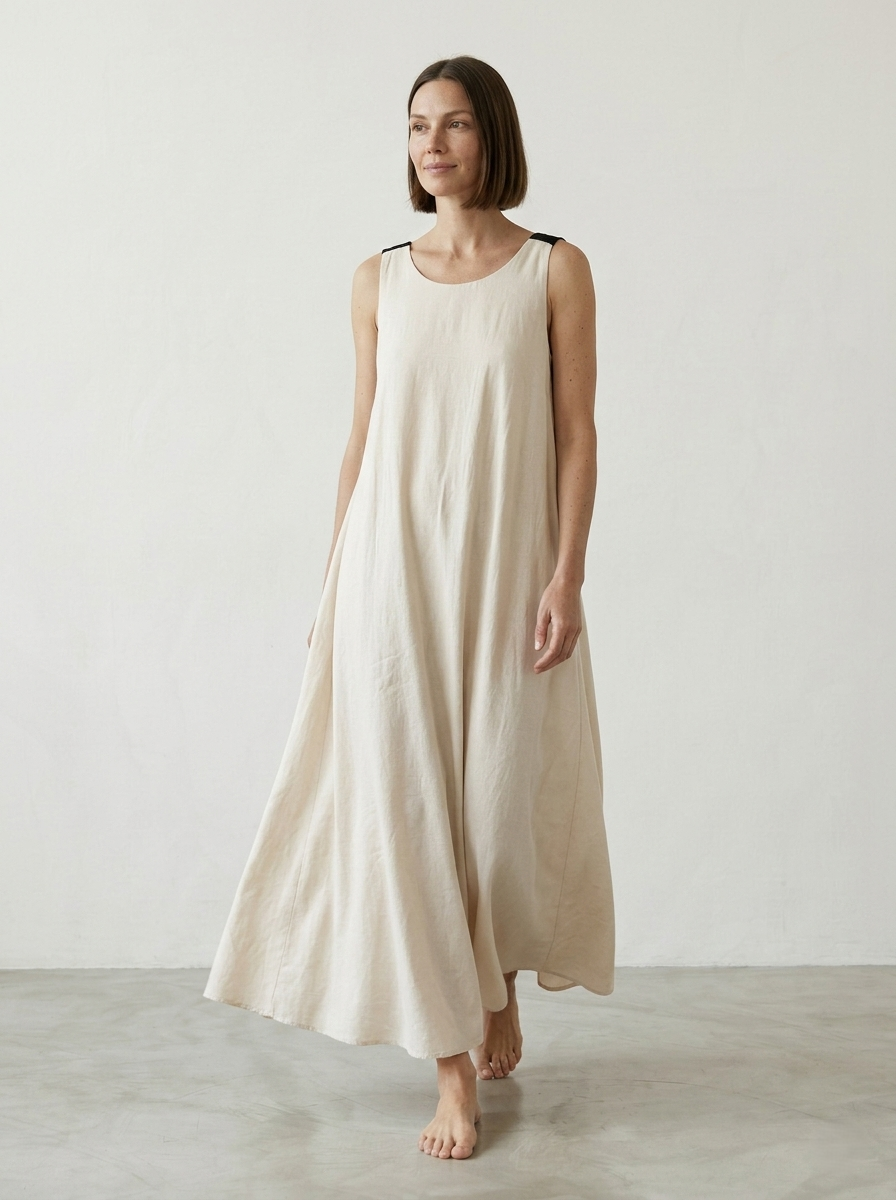 SLEEVELESS COTTON DRESS