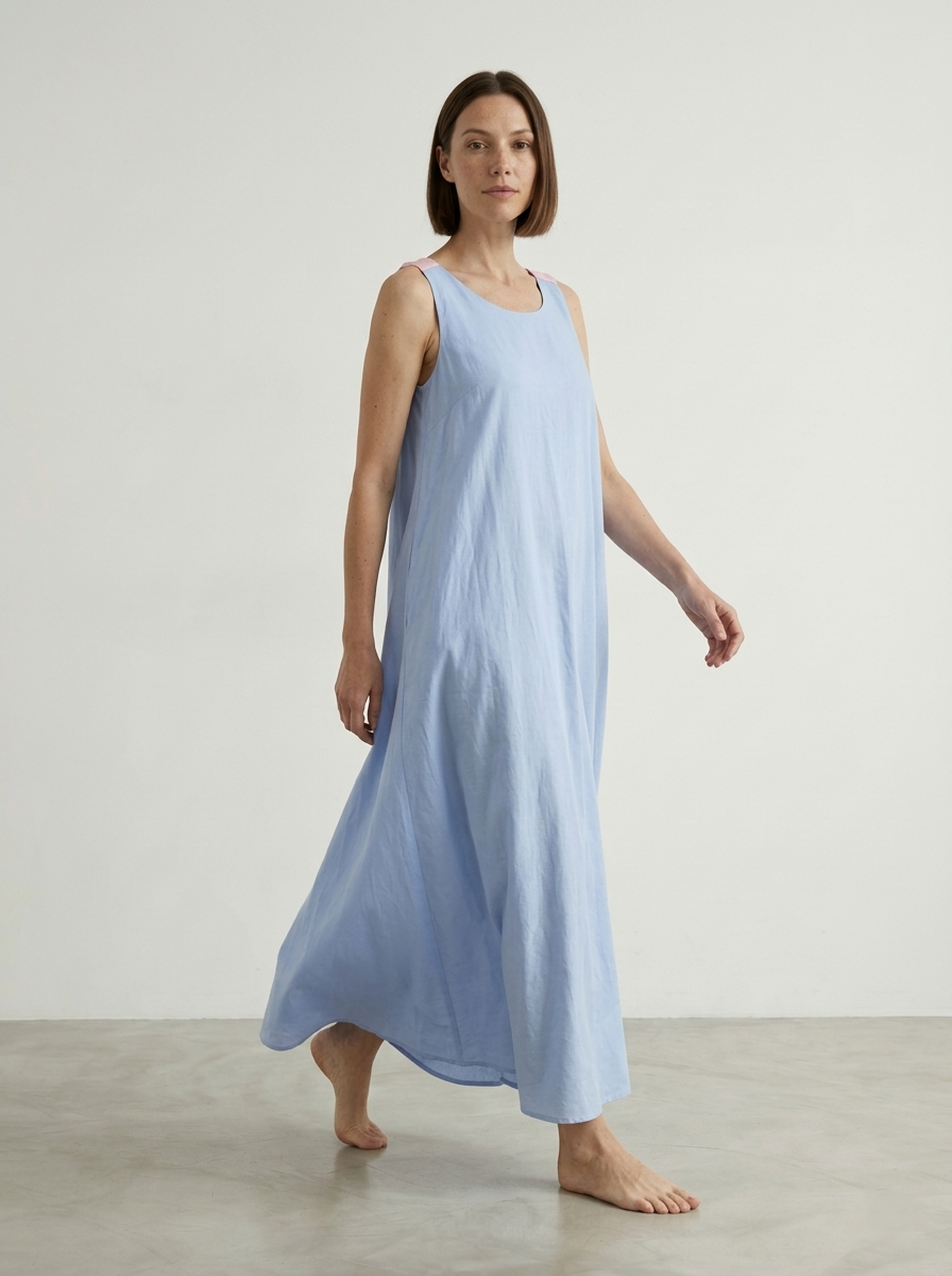 SLEEVELESS COTTON DRESS