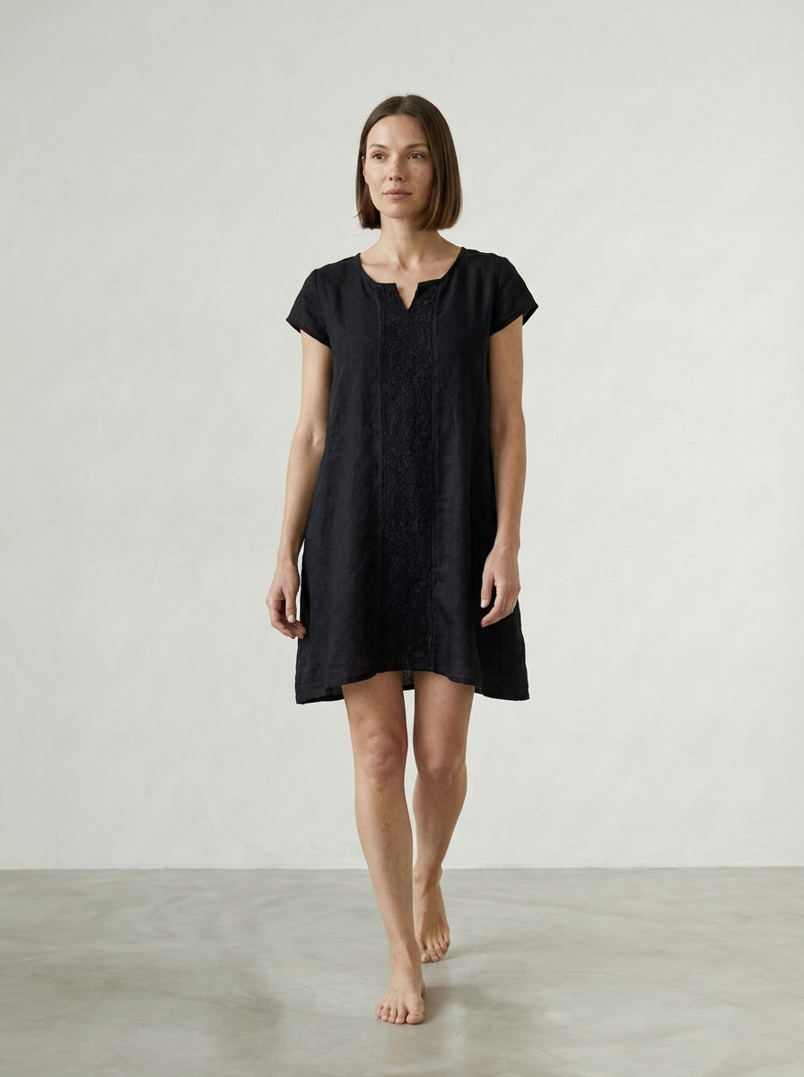 LINEN LACE DRESS