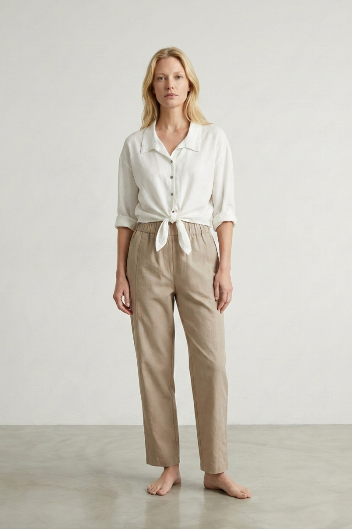 LIGHTWEIGHT CROPPED SHIRT - WHITE, ONE SIZE
