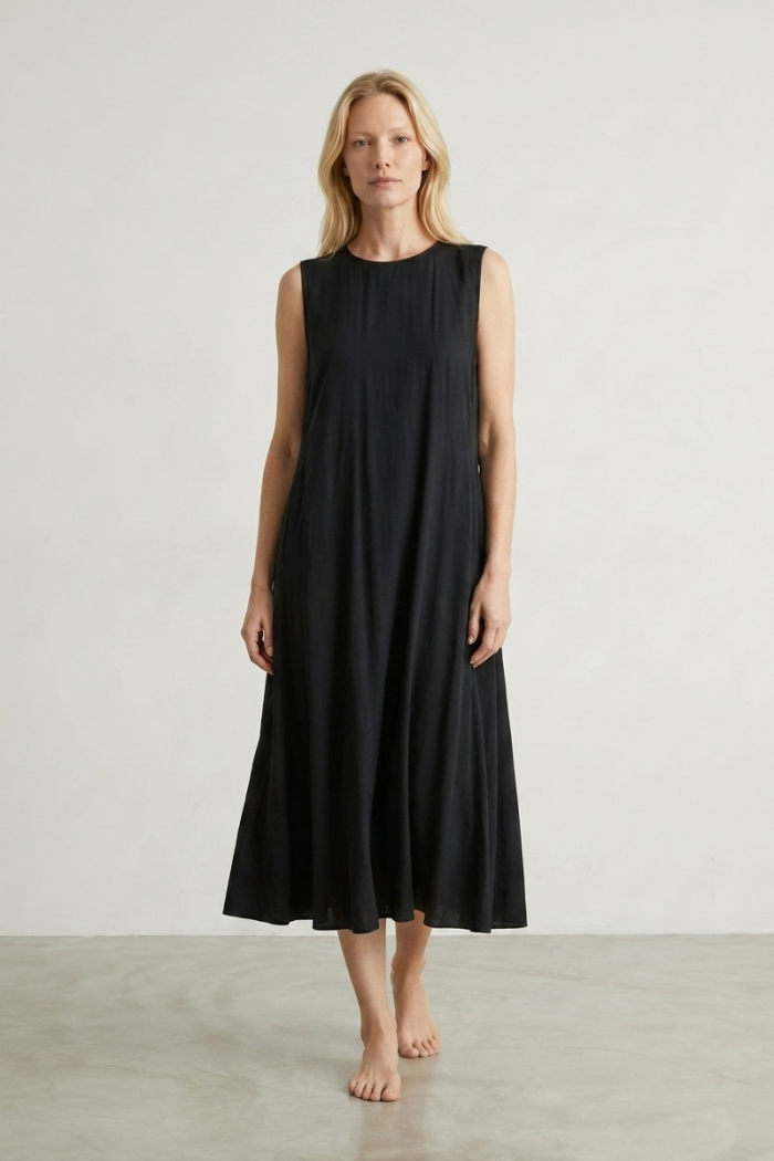 A-LINE VISCOSE DRESS