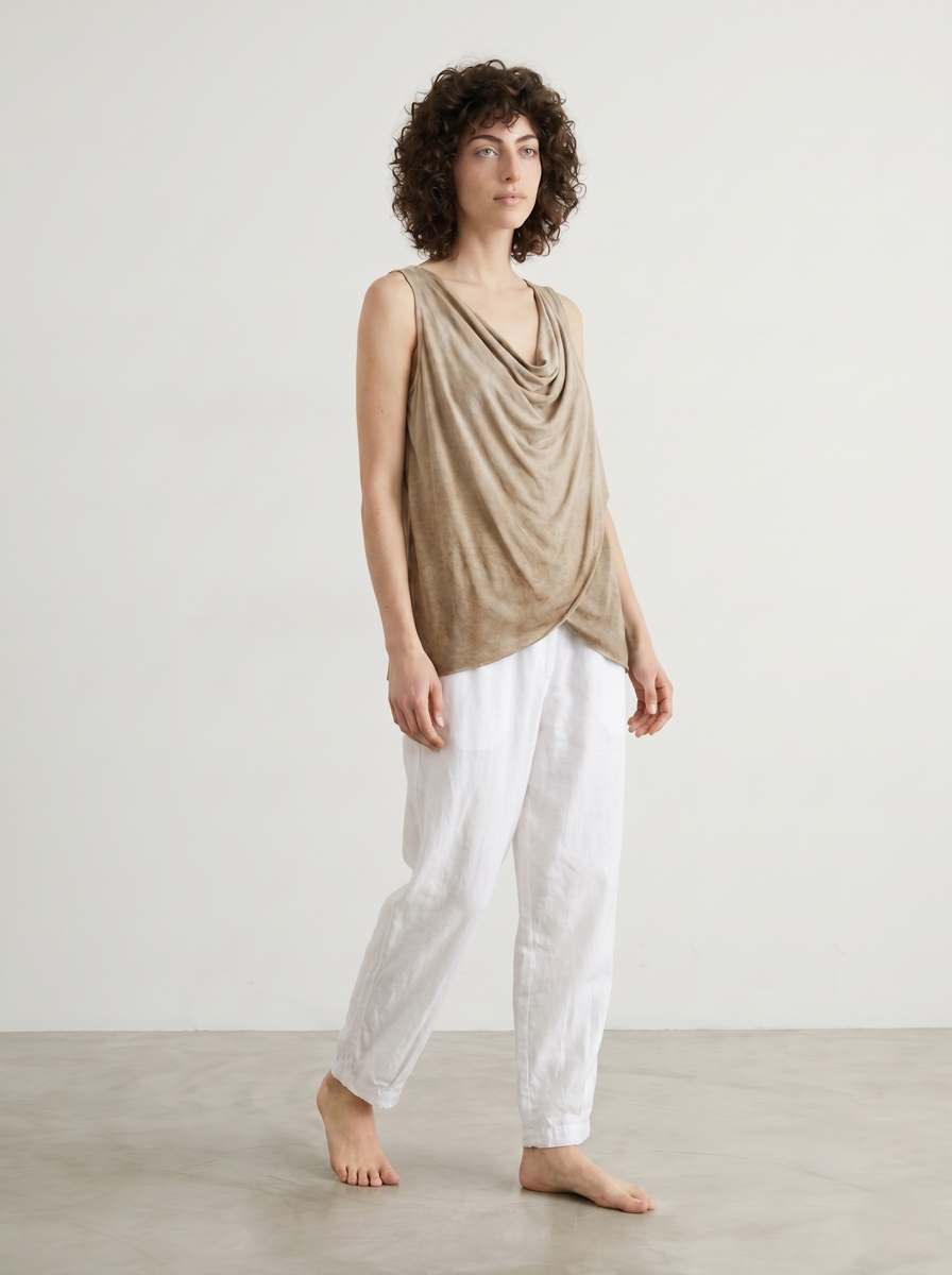 ELASTICATED VISCOSE CIGARETTE TROUSERS