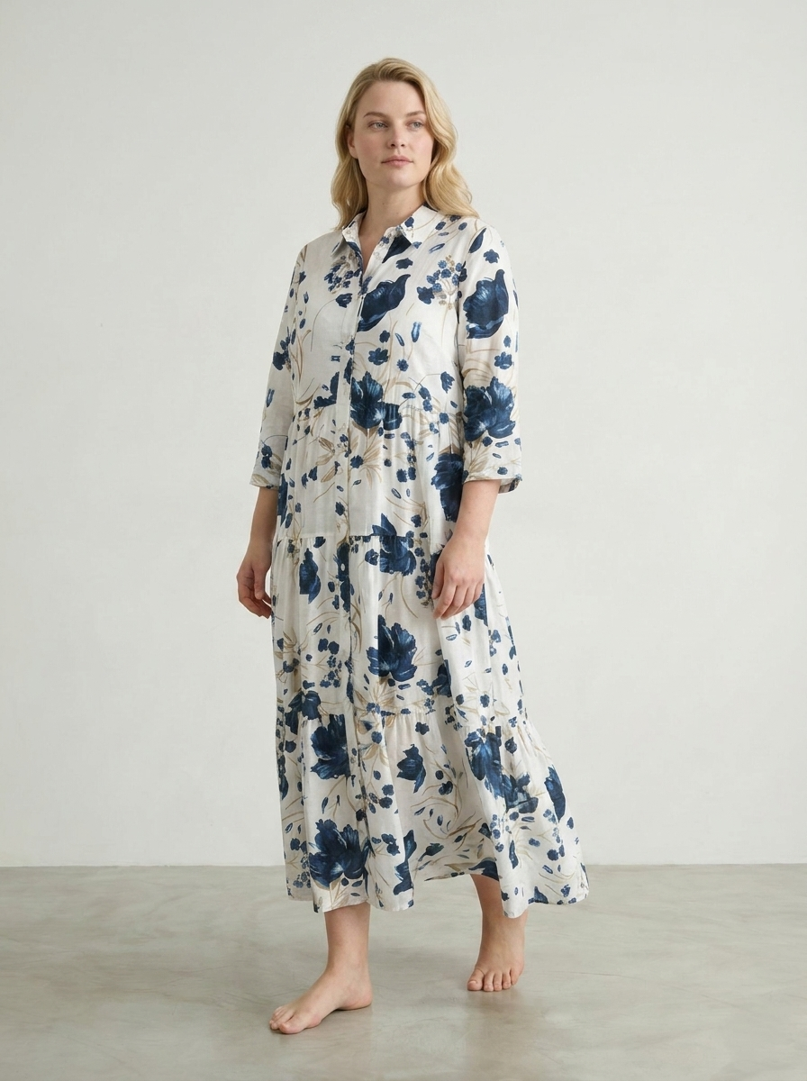 FLORAL COTTON SHIRTDRESS